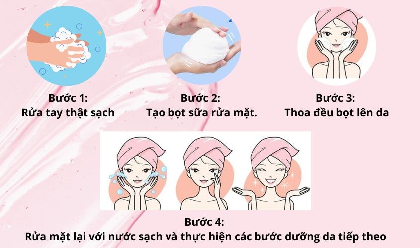 Các bước sử dụng sữa rửa mặt Skin1004 Centella 