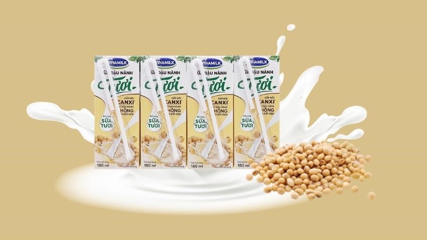 Lốc 4 hộp sữa đậu nành tươi Vinamilk 180 ml