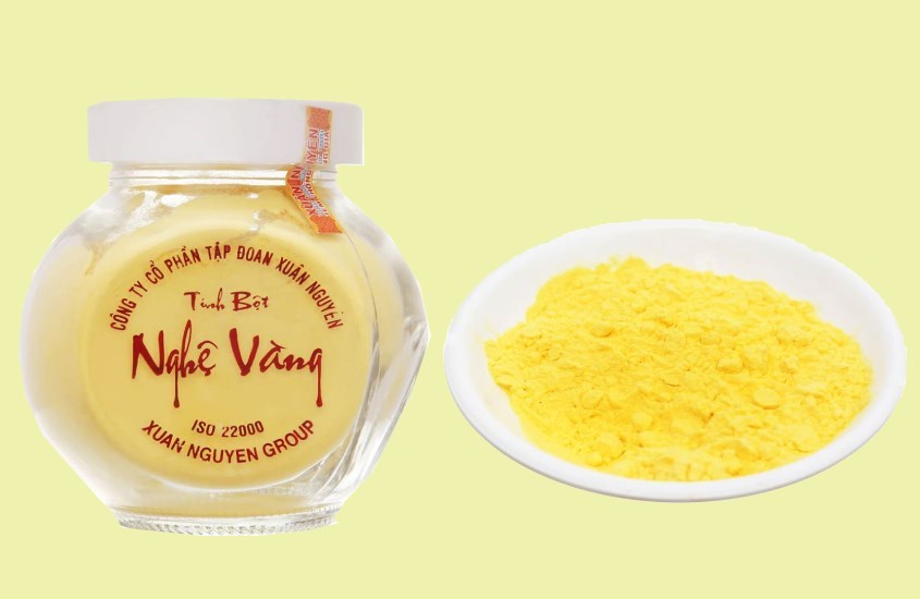 Có thể dùng tinh bột nghệ vàng Xuân Nguyên hũ 75g kết hợp với sữa ong chúa để trị mụn