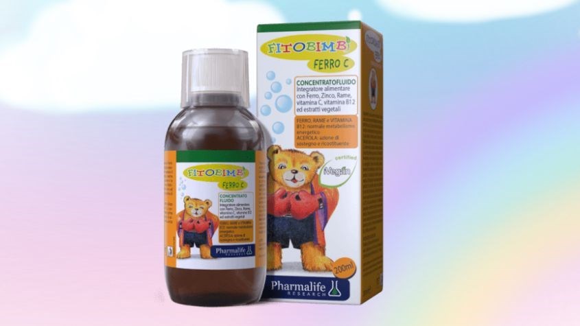 Siro Fitobimbi Ferro C bổ sung sắt, kẽm và vitamin C 200 ml (6 tháng - 12 tuổi)