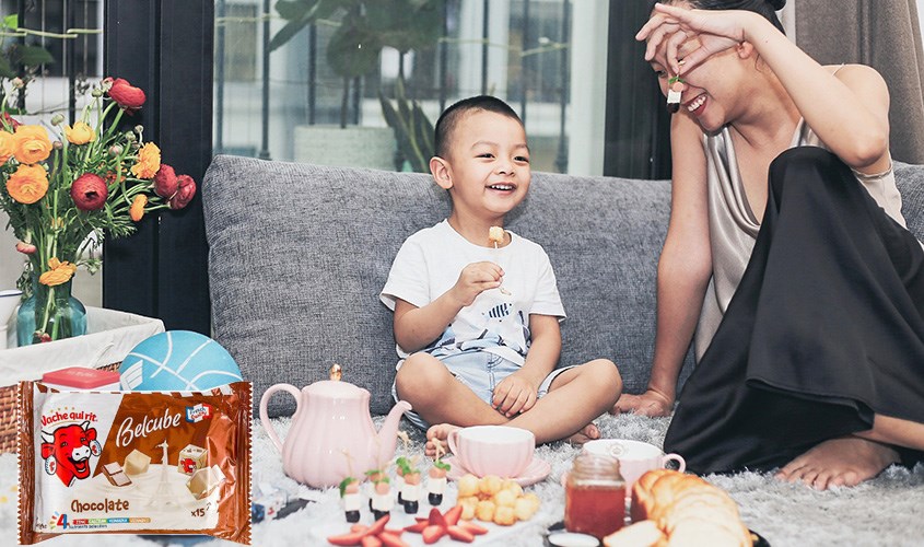 Phô mai Con Bò Cười Belcube vị socola gói 78g