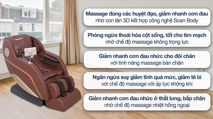 Ghế massage Fuji Luxury PT607 được trang bị đa dạng chế độ massage, giúp đáp ứng tối đa nhu cầu sử dụng của người dùng