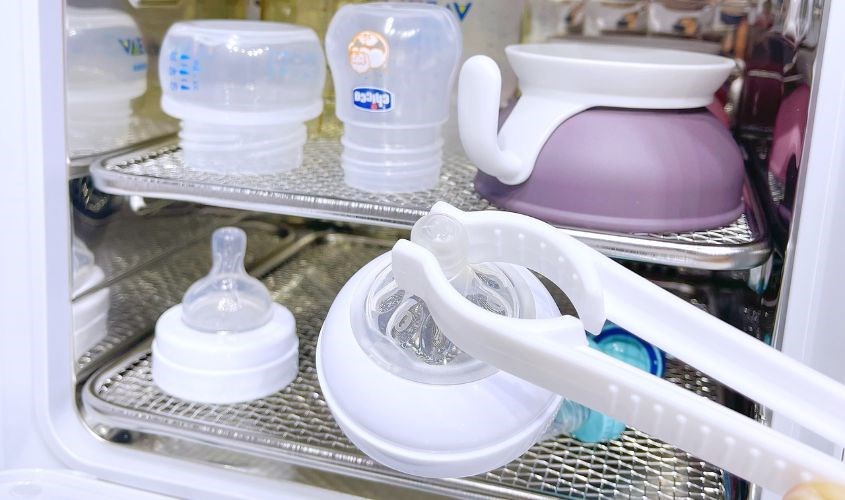 Bình sữa và núm ti sau chế độ sấy khô