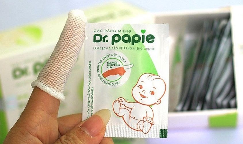 Gạc răng miệng Dr. Papie sợi Polyester (Từ 0 - 3 tuổi)