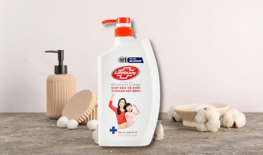 Sữa tắm Lifebuoy bảo vệ vượt trội hương dịu nhẹ 833 ml