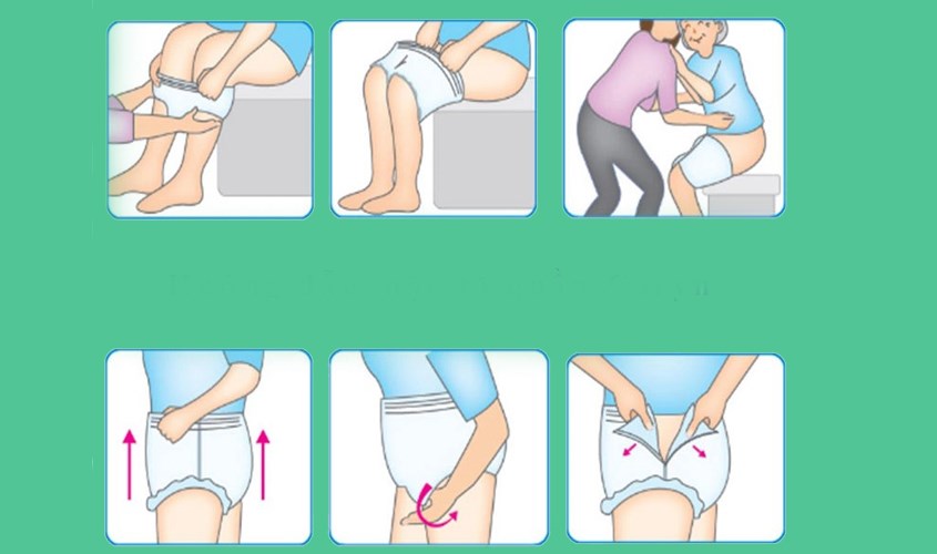 Các bước mặc tã quần cho người già