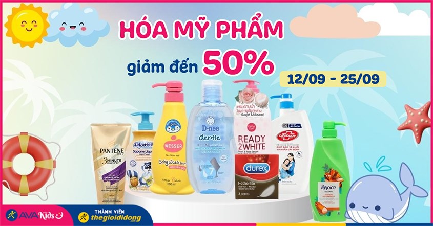 hóa mỹ phảm giảm 50%