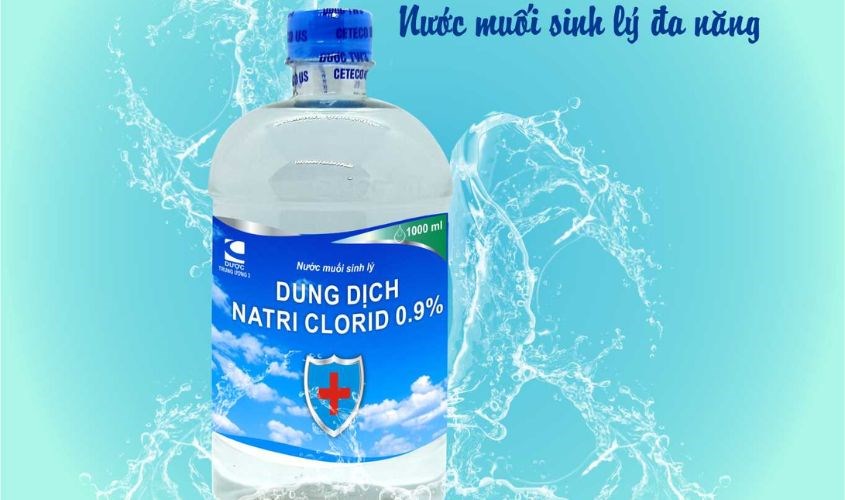 Nước muối sinh lý dùng cho tẩy trang