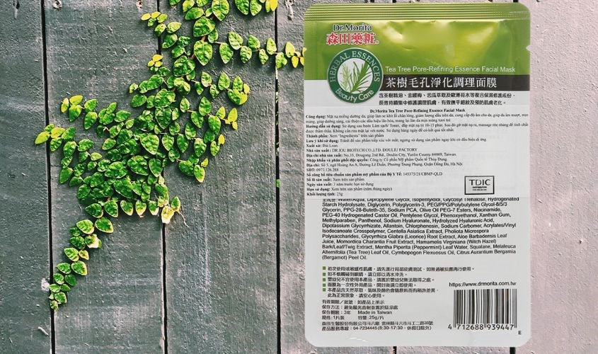 Mặt nạ Dr.Morita Tràm Trà có thành phần an toàn cho da