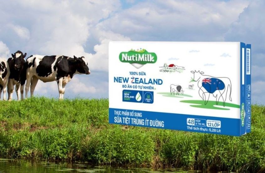 Thùng 48 hộp sữa tươi Nutimilk New Zealand ít đường 180 ml (từ 1 tuổi)