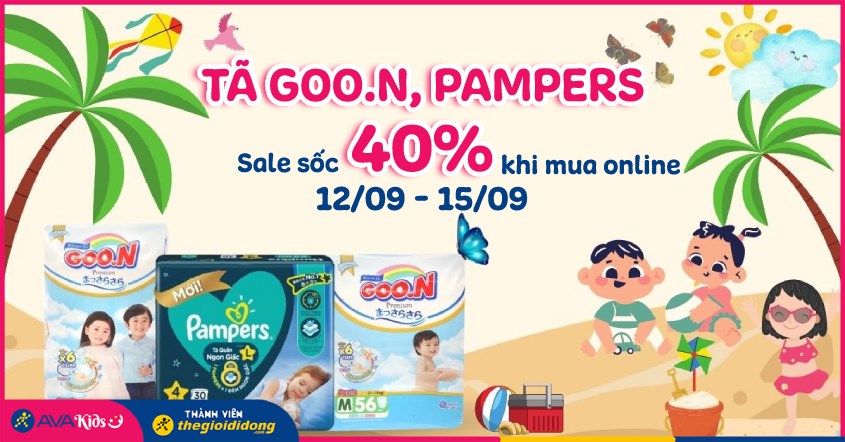 tã sale 40% 12/9