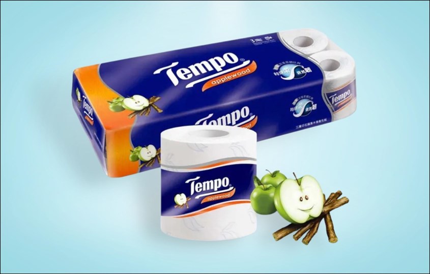 Giấy vệ sinh Tempo hương gỗ táo 3 lớp