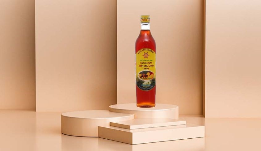 Mật ong rừng nguyên chất pha sữa ong chúa U Minh Xuân Nguyên 500 ml