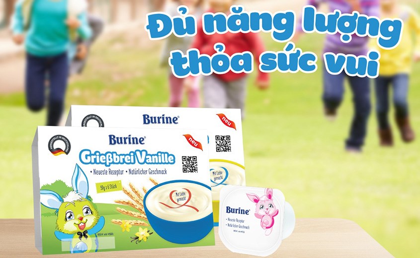 Cháo sữa có thành phần an toàn cho bé Cháo sữa Burine có thành phần an toàn cho bé