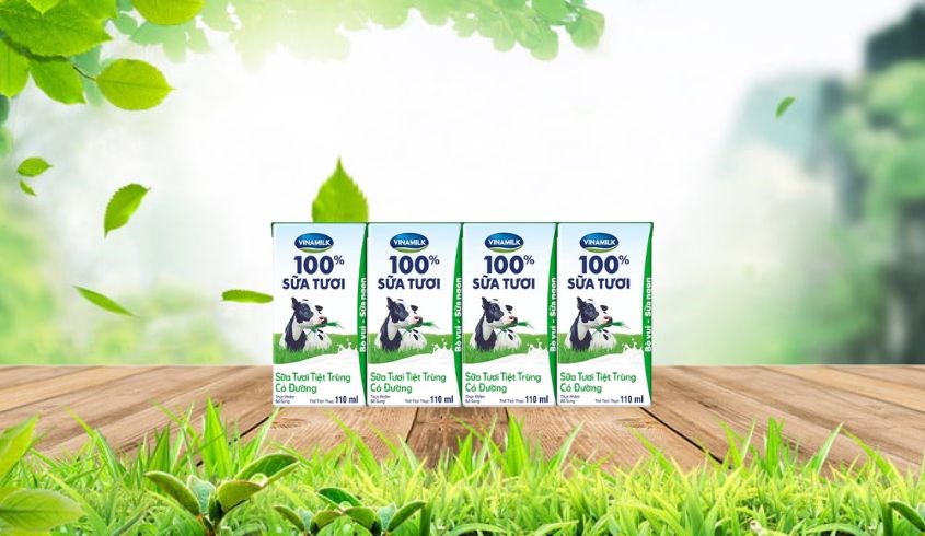 Lốc 4 hộp sữa tươi Vinamilk có đường 110 ml (từ 1 tuổi)