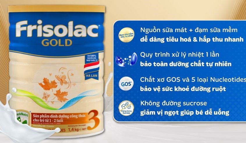 Sữa bột Friso Gold số 3 hương vani 1.4 kg (1 - 2 tuổi)