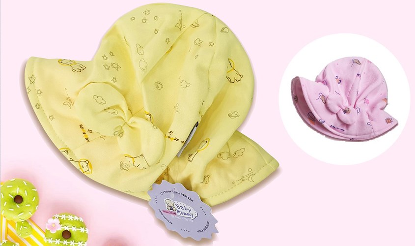 Nón vành bo chun bé gái BabyMommy Size L - màu ngẫu nhiên