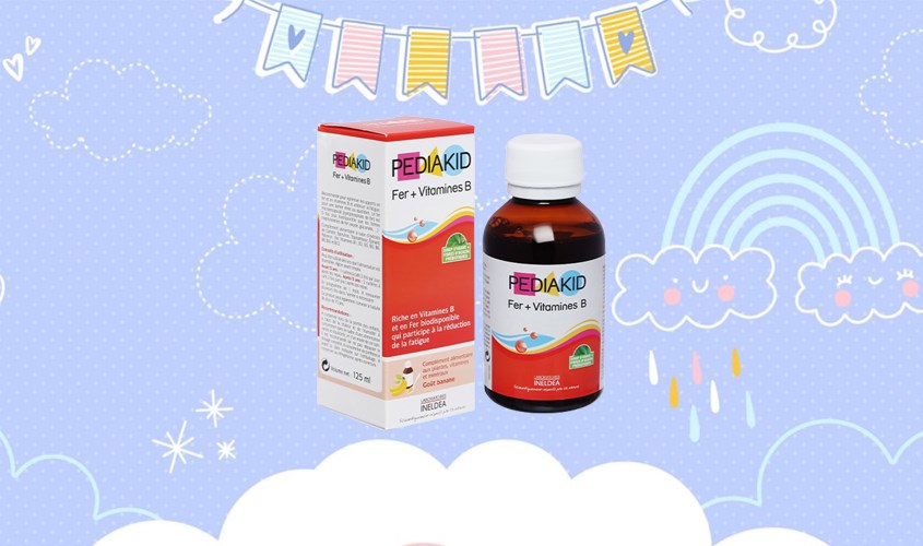 Siro Pediakid Fer + Vitamines B giúp giảm mệt mỏi 125 ml 