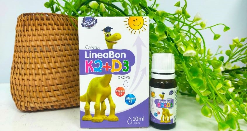 Siro LineaBon K2 + D3 hỗ trợ trẻ hấp thu canxi 10 ml