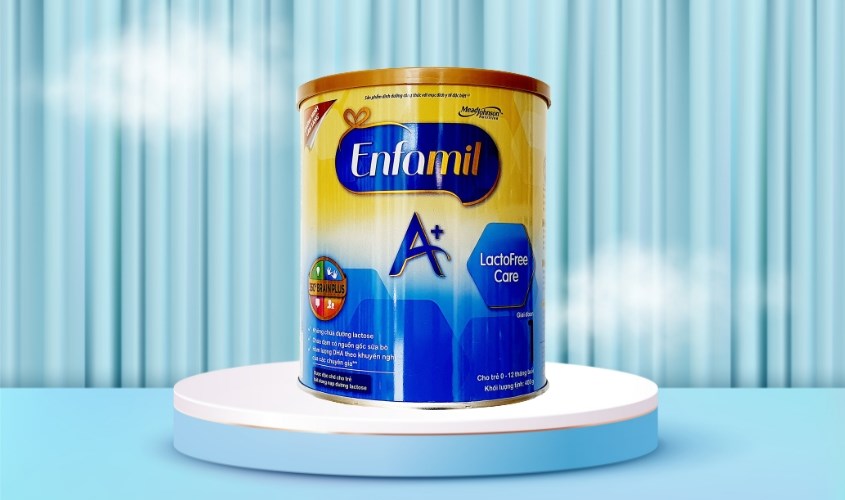 Sữa bột Enfamil A+ LactoFree Care 400g (0 - 12 tháng) cho trẻ không dung nạp đường lactose