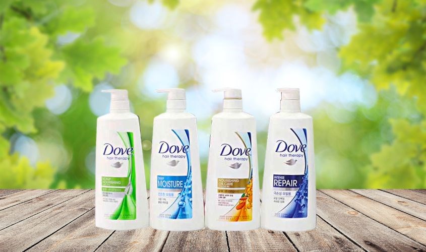 Dòng dầu xả Dove có chiết suất thiên nhiên dưỡng tóc óng ả