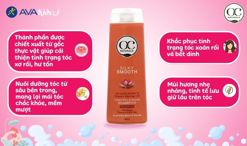 Dầu gội OC Naturals mềm mượt 400 ml