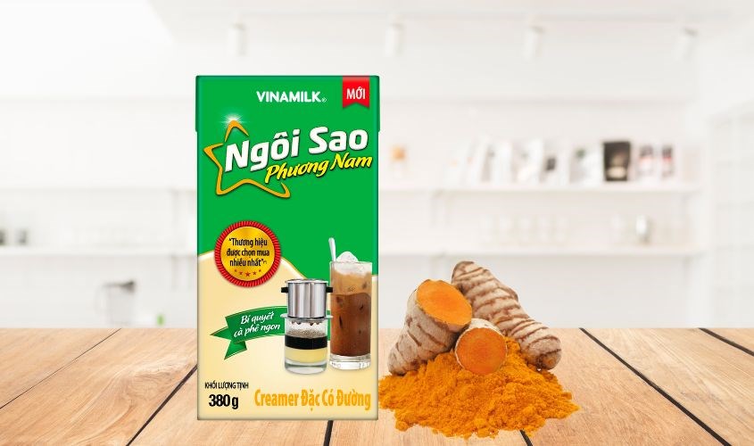 Uống tinh bột nghệ và sữa đặc Vinamilk Ngôi Sao Phương Nam đúng cách giúp tăng cân