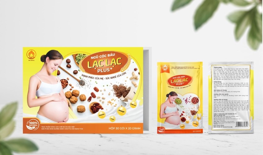 Ngũ cốc bầu Dr.Maya Lạc Lạc Plus hộp 30 gói 20g