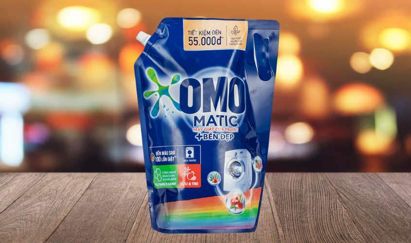 Nước giặt Omo Matic Bền Đẹp hương thơm bền lâu túi 2.8 lít