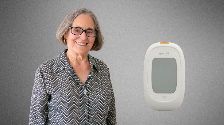 Máy đo đường huyết Yuwell 582 rất thích hợp cho người lớn tuổi sử dụng