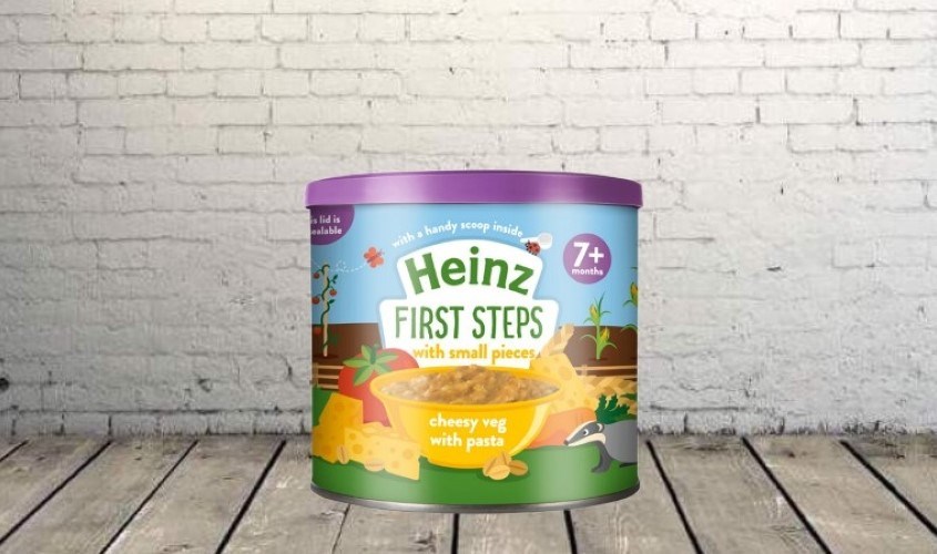Bột ăn dặm Heinz rau củ, phô mai lon 200g (từ 7 tháng)