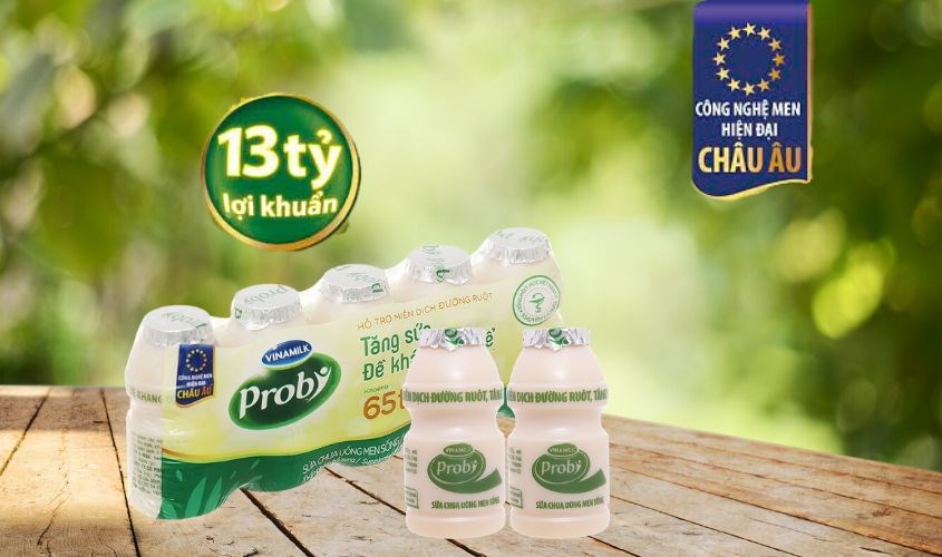 Lốc 5 chai sữa chua uống men sống Vinamilk Probi 65 ml