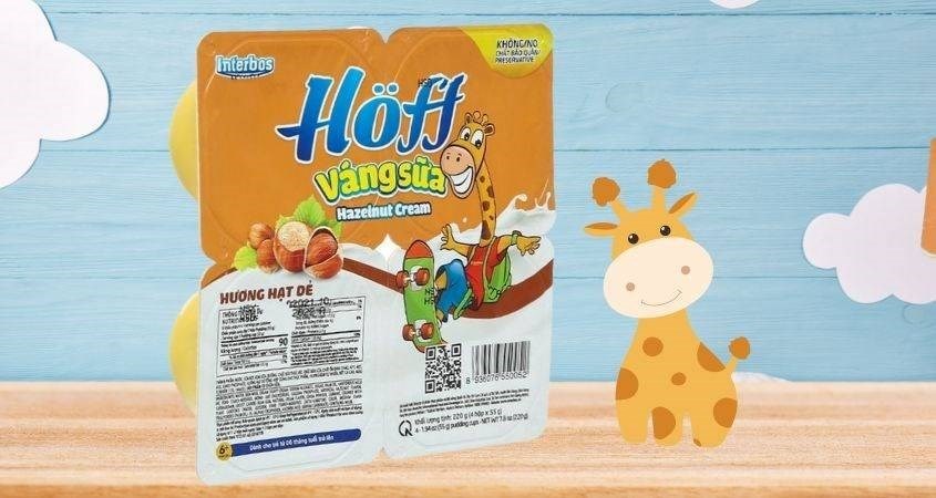 Lốc 4 hũ váng sữa Hoff vị hạt dẻ 55g
