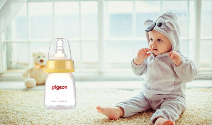 Bình tập uống nhựa PP Pigeon tiêu chuẩn 50 ml an toàn cho bé