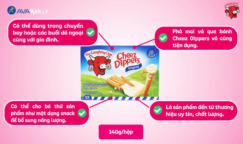 Phô mai và que bánh Cheez Dippers