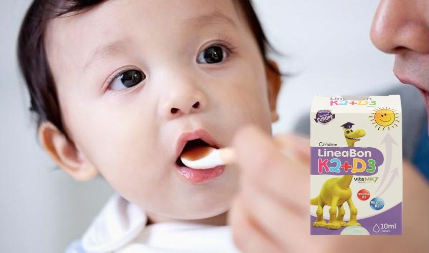 Siro LineaBon K2 + D3 hỗ trợ trẻ hấp thu canxi 10 ml