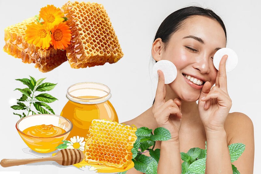 Tẩy trang bằng mật ong giúp dỡ bỏ kết cấu của lớp trang điểm trên bề mặt da