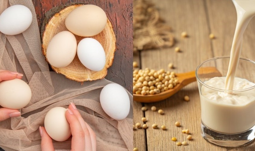 Đánh trứng cùng với sữa đậu nành sẽ làm mất các chất dinh dưỡng