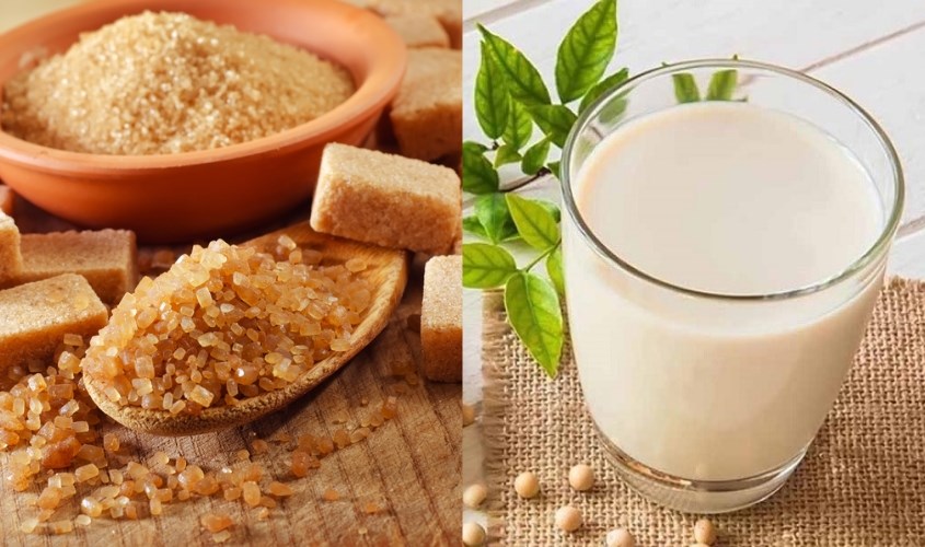 Đường đỏ không nên kết hợp cùng sữa đậu nành