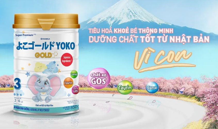 Sữa bột Vinamilk Yoko Gold số 3 850g (2 - 6 tuổi)