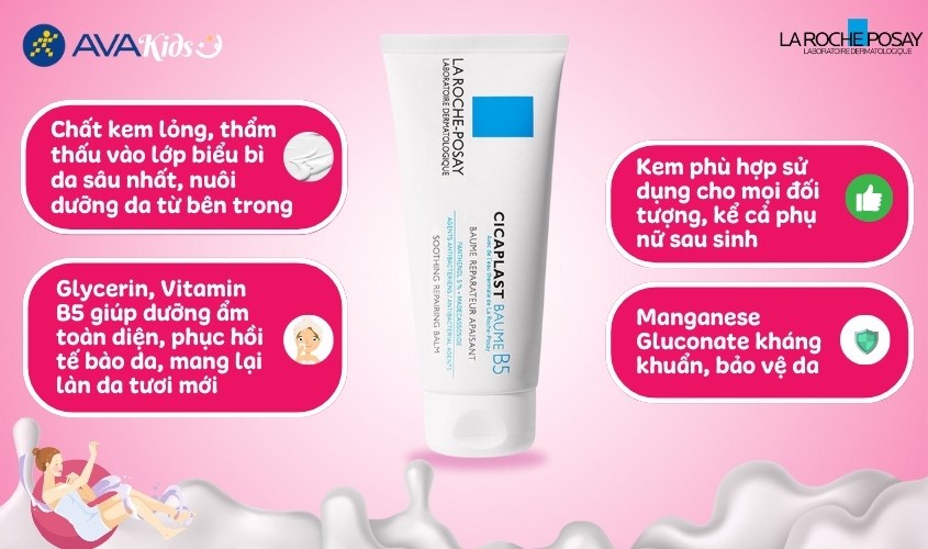 Kem dưỡng làm dịu và phục hồi da B5 La Roche-Posay Cicaplast Baume B5 40 ml