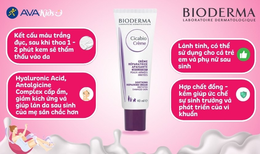 Kem dưỡng da Bioderma Cicabio Soothing Repairing Cream