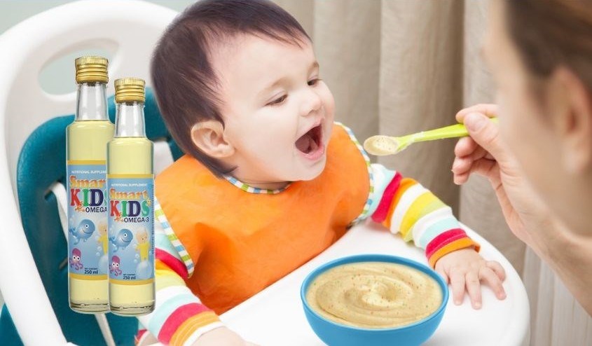 Dầu cá hồi Smart Kids Omega 3 ăn dặm cho bé chai 250 ml