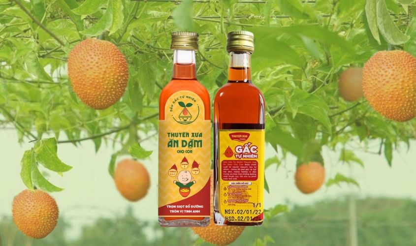 Dầu gấc tự nhiên Thuyền Xưa ăn dặm cho bé chai 65 ml