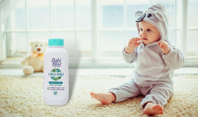 Phấn thơm cho bé Babi Mild Pure Natural 180g