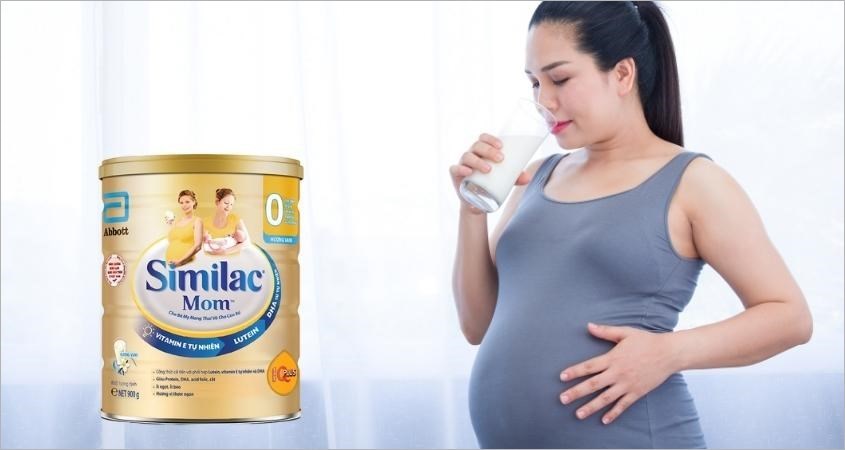 Mẹ bầu có thể sử dụng thêm sữa bầu Similac Mom hương vani để bổ sung canxi cho thai nhi