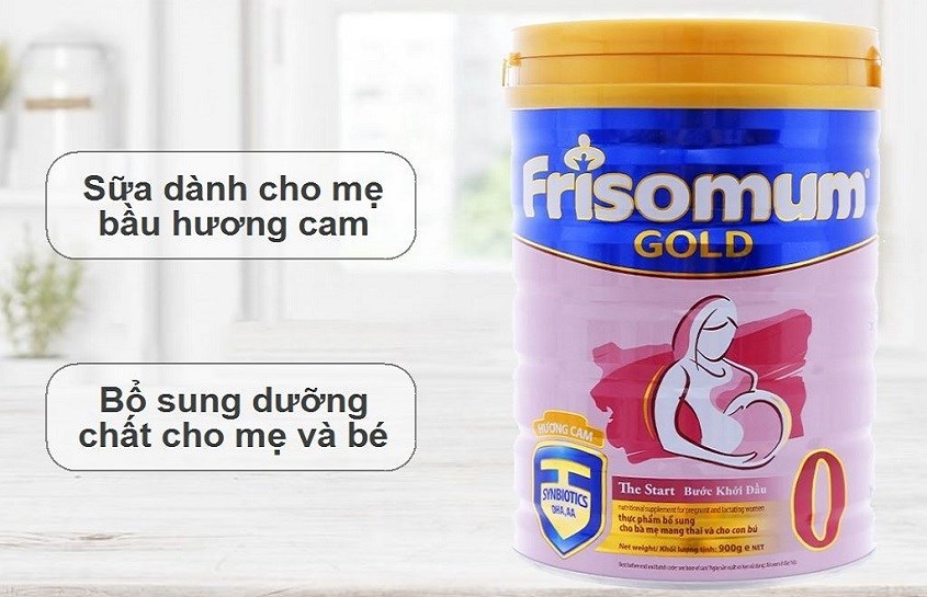 Sữa bầu Frisomum Gold hương cam 900g