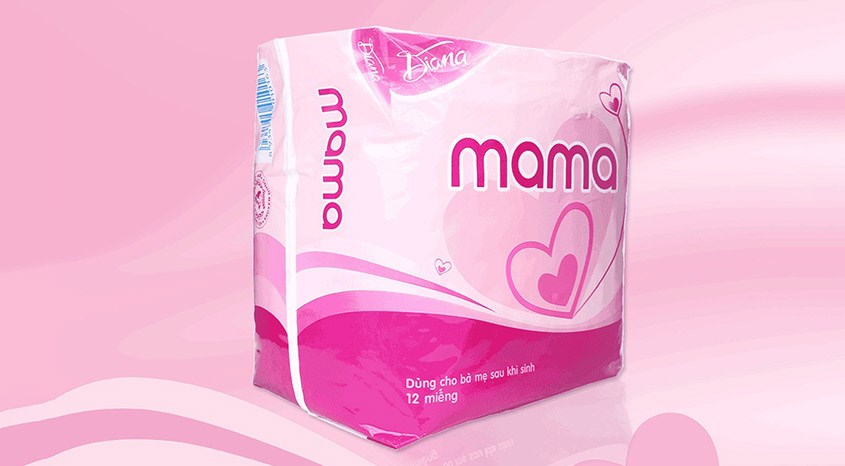 Băng vệ sinh ban ngày Diana Mama cho mẹ sau sinh không cánh 12 miếng