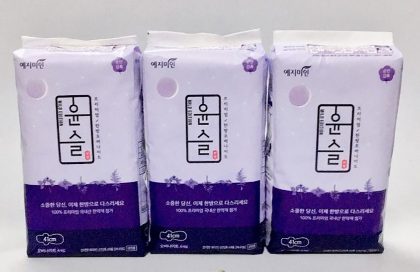 Băng vệ sinh thảo dược Yejimiin Hàn Quốc dùng ban đêm