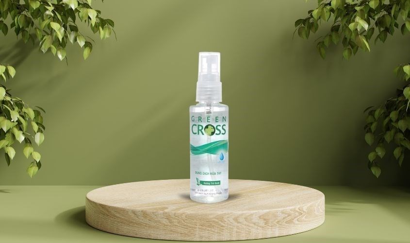 Xịt rửa tay khô Green Cross hương tự nhiên chai 70 ml